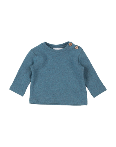 Shop Le Petit Coco Newborn Girl Sweater Pastel Blue Size 1 Cotton, Synthetic Fibers, Elastane, Viscose, P