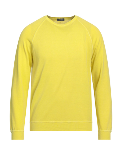Shop Rossopuro Man Sweater Yellow Size 4 Cotton