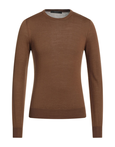 Shop Vneck Man Sweater Brown Size 40 Merino Wool