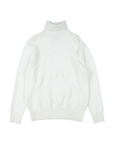 Shop Fendi Toddler Boy Turtleneck Ivory Size 4 Virgin Wool In White