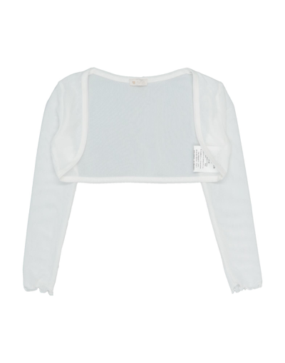 Shop Nanán Toddler Girl Wrap Cardigans White Size 3 Polyamide, Elastane