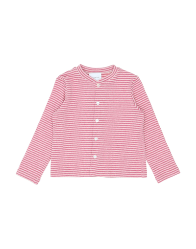 Shop Le Petit Coco Newborn Girl Cardigan Fuchsia Size 3 Cotton, Synthetic Fibers In Pink
