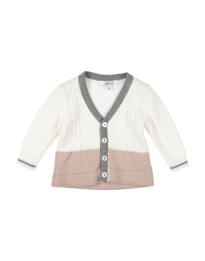 Shop Aletta Newborn Boy Cardigan Ivory Size 1 Wool, Acrylic In White