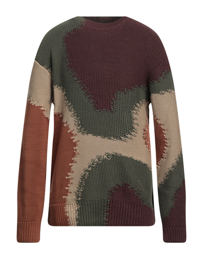 Shop Dolce & Gabbana Man Sweater Cocoa Size M Cotton In Brown
