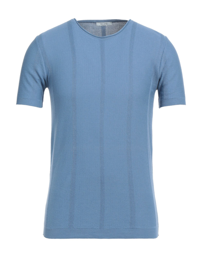 Shop Become Man Sweater Pastel Blue Size 42 Cotton