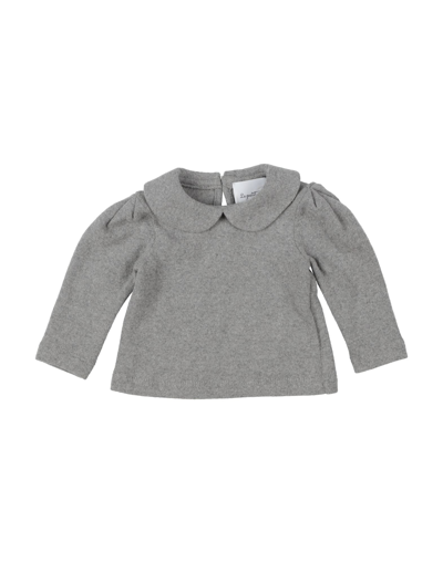 Shop Le Petit Coco Newborn Girl Sweater Grey Size 1 Cotton, Synthetic Fibers, Elastane, Viscose, Polyeste