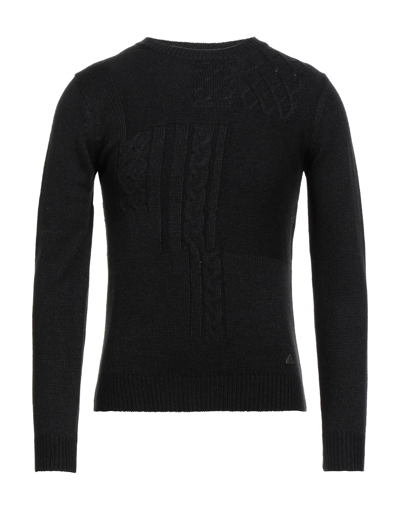 Shop Yes Zee By Essenza Man Sweater Black Size Xxl Acrylic, Nylon