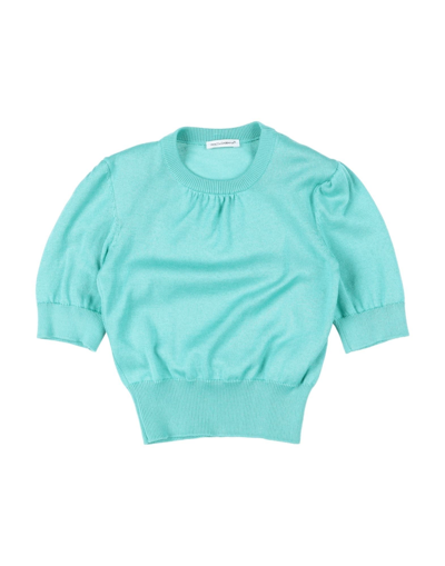 Shop Dolce & Gabbana Toddler Girl Sweater Turquoise Size 7 Polyester