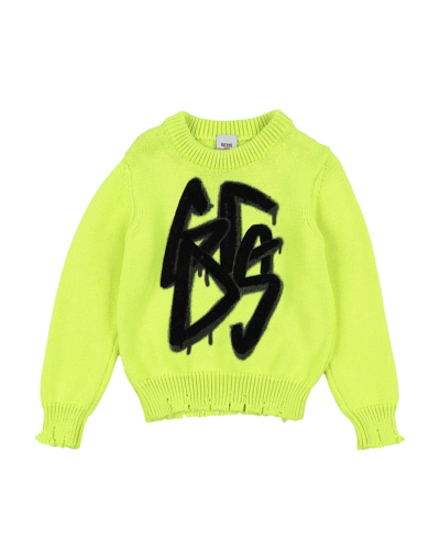 Shop Gcds Mini Toddler Boy Sweater Acid Green Size 6 Virgin Wool, Acrylic