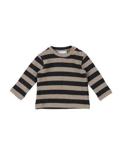 Shop Le Petit Coco Newborn Girl Sweater Khaki Size 3 Cotton, Synthetic Fibers, Elastane, Viscose, Polyest In Beige