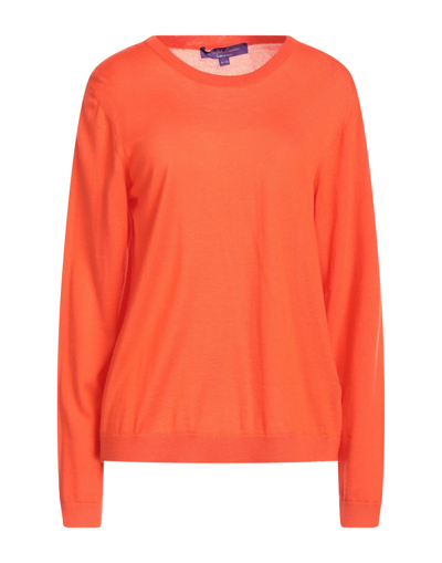 Shop Ralph Lauren Collection Woman Sweater Orange Size Xl Cashmere