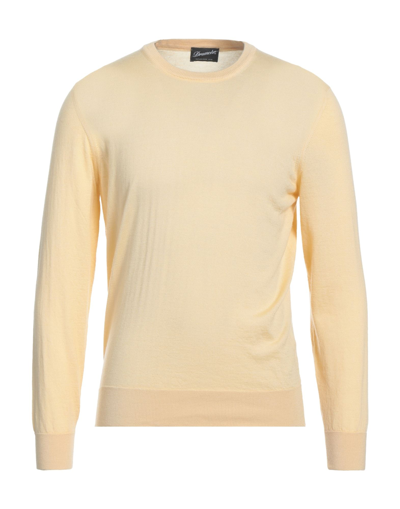 Shop Drumohr Man Sweater Apricot Size 40 Cashmere, Silk In Orange