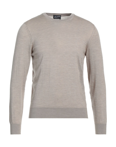 Shop Drumohr Man Sweater Beige Size 38 Cashmere, Silk