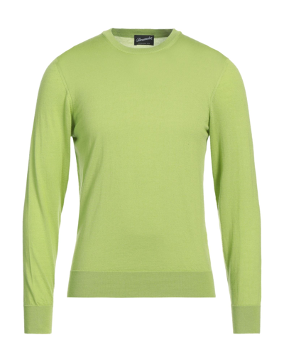Shop Drumohr Man Sweater Acid Green Size 38 Cashmere, Silk