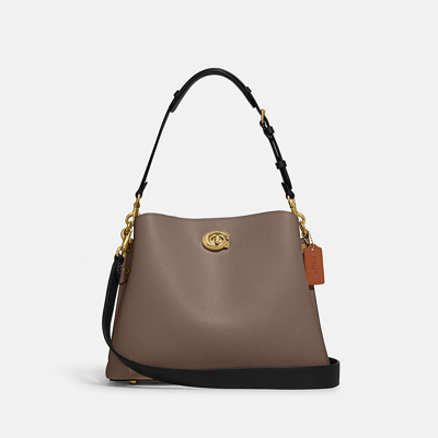 Shop Coach Willow Shoulder Bag In Colorblock