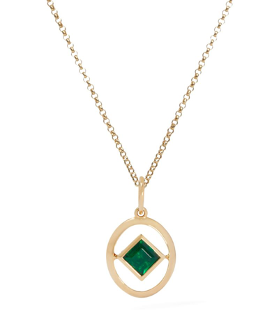 Shop Annoushka Yellow Gold And Emerald Birthstone Necklace