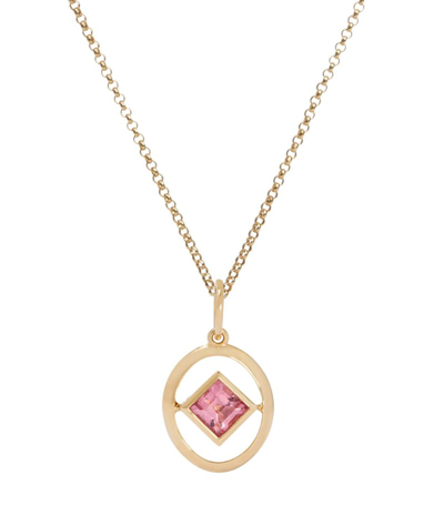 Shop Annoushka Yellow Gold And Tourmaline Birthstone Necklace