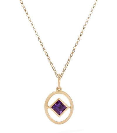 Shop Annoushka Yellow Gold And Amethyst Birthstone Necklace