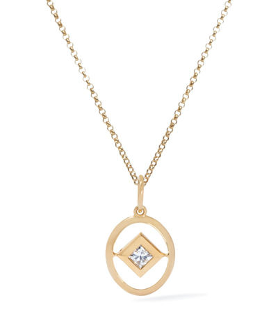 Shop Annoushka Yellow Gold And Diamond Birthstone Necklace