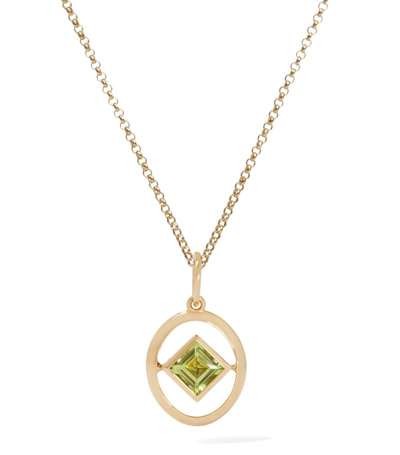 Shop Annoushka Yellow Gold And Peridot Birthstone Necklace