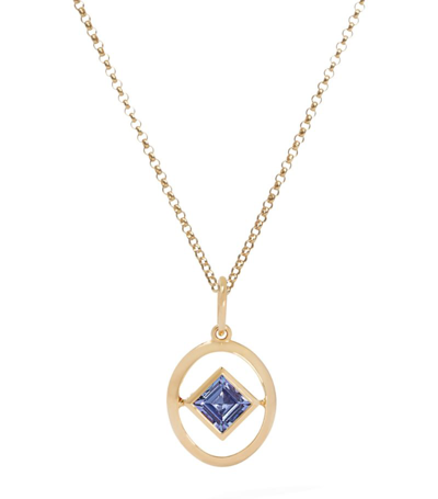 Shop Annoushka Yellow Gold And Tanzanite Birthstone Necklace