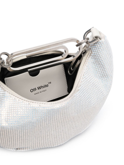Off-white Sequinned Mini Bag In Grey