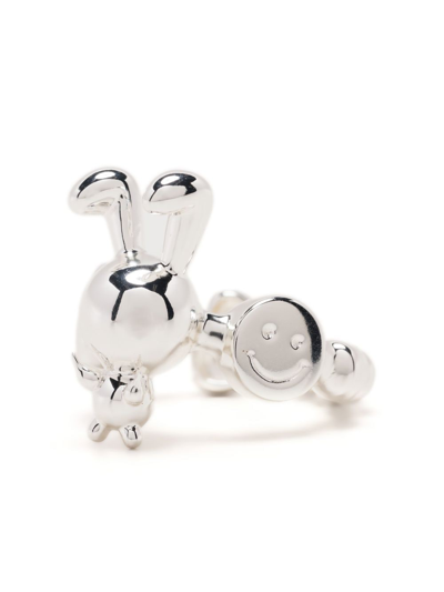 Shop Natasha Zinko Bunny-motif Ring In Silver