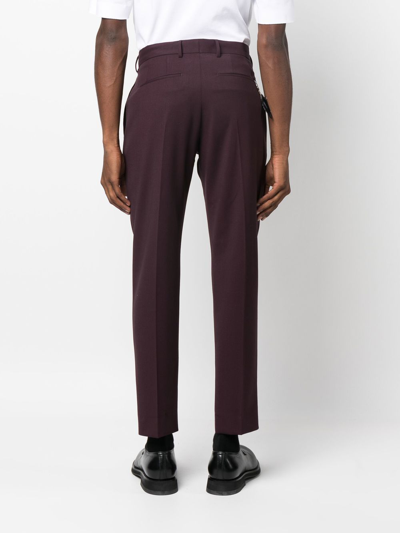 Shop Pt Torino Straight-leg Trousers In Purple