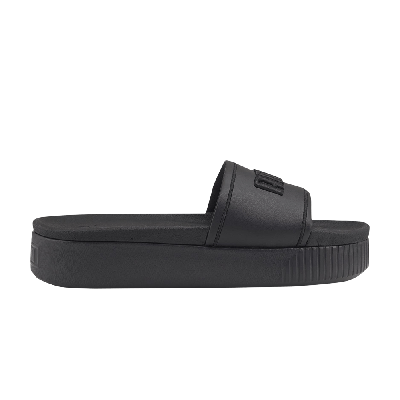 Pre-owned Puma Wmns Platform Slide 'triple Black'