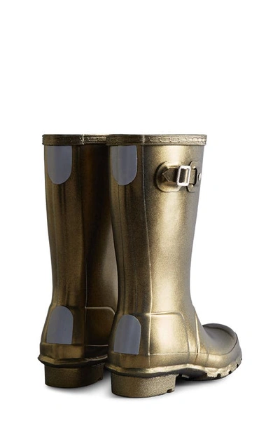 Shop Hunter Kids' Original Nebula Waterproof Rain Boot In Gold