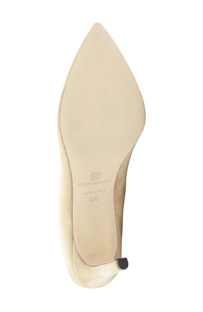Bruno Magli Telma Pointed Toe Pump In Noce Suede