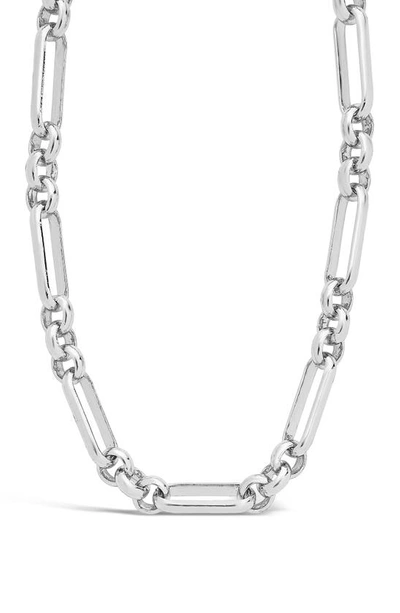 Sterling Forever Large Oval Link Chain Necklace In Silver