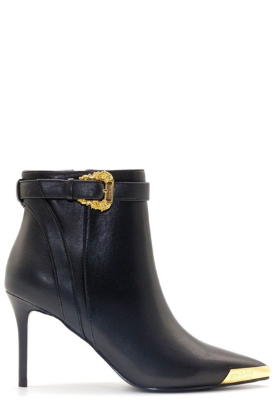 Shop Versace Jeans Couture Zipped Ankle Boots In Black