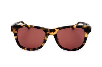 Shop Bally Tortoise Shell Rectangle Frame Sunglasses In Multi