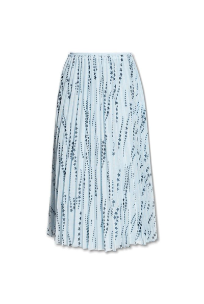 Shop Red Valentino Redvalentino Star Printed Pleated Skirt In Multi