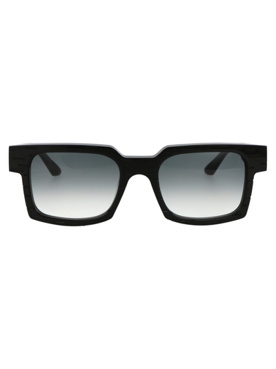 Shop Yohji Yamamoto Slook 001 Square Frame Sunglasses In Black