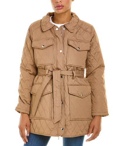 Shop Urban Republic Diamond Quilted Jacket In Brown