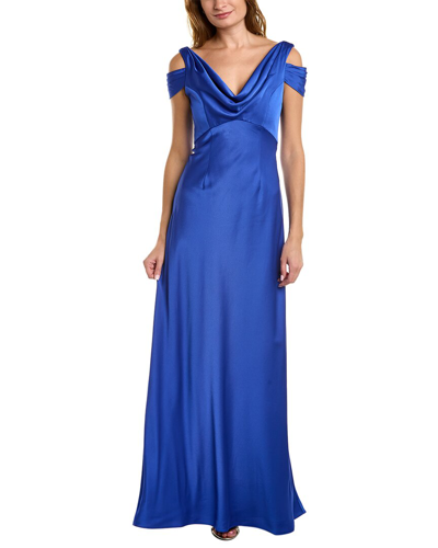 Shop Theia Lina Gown In Blue