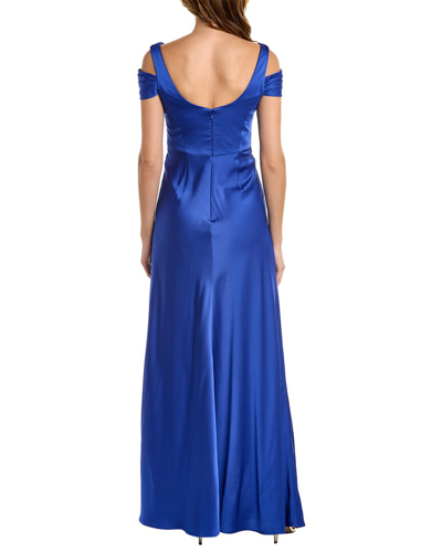 Shop Theia Lina Gown In Blue