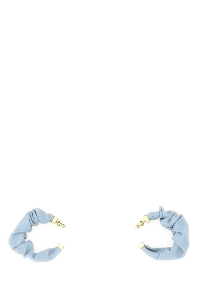 Shop Cult Gaia Sanura Ruched Earrings In Blue
