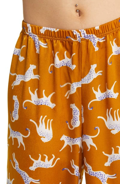 Shop Bp. Satin Pajama Set In Brown Buckthorn Wild Cats