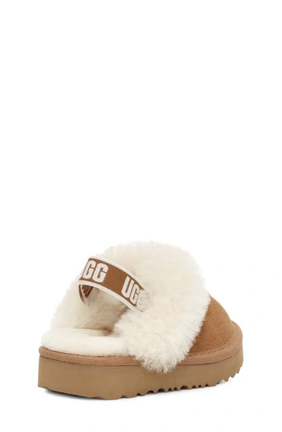 Ugg Girls' Funkette Shearling Slingback Slippers - Little Kid In Chestnut