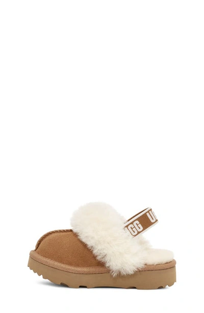 Ugg Girls' Funkette Shearling Slingback Slippers - Little Kid In Chestnut