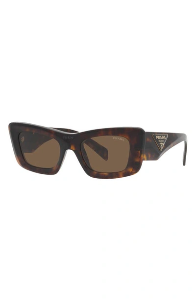 Shop Prada 50mm Square Sunglasses In Tortoise