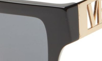 Shop Versace 50mm Square Sunglasses In Dark Grey