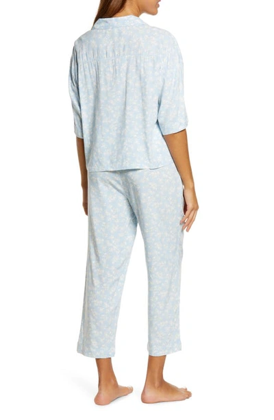 Shop Papinelle Potager Crop Pajamas In Blue