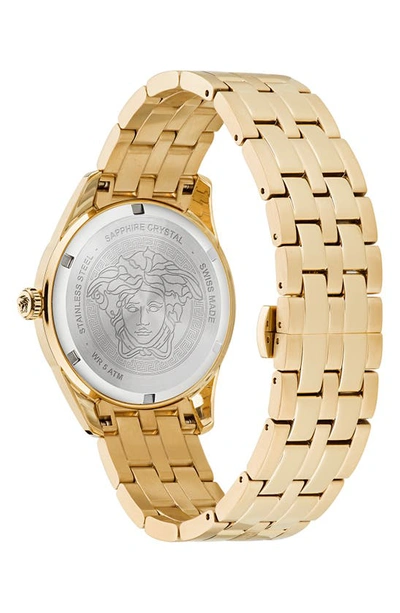 Shop Versace Greca Time Bracelet Watch, 41mm In Ip Yellow Gold