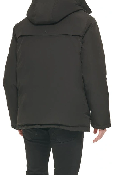Shop Cole Haan Hooded Down Jacket In Black