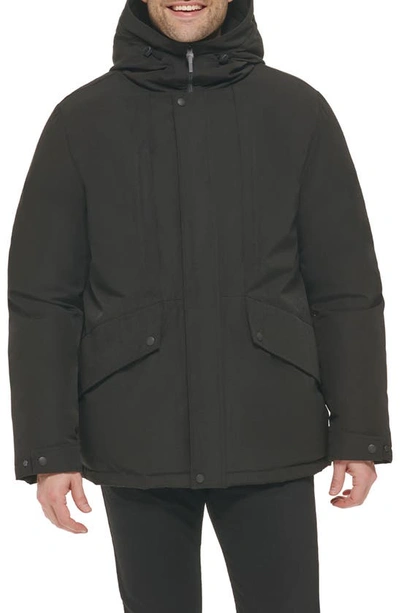 Cole Haan Women's Anoraks & Parkas Down Fuzzy Hood Black Size XL