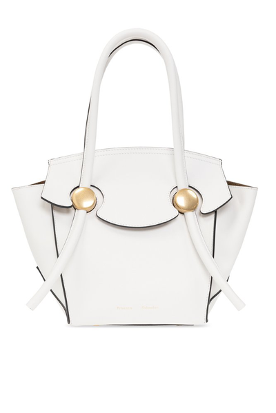 Shop Proenza Schouler Pipe Small Top Handle Bag In White